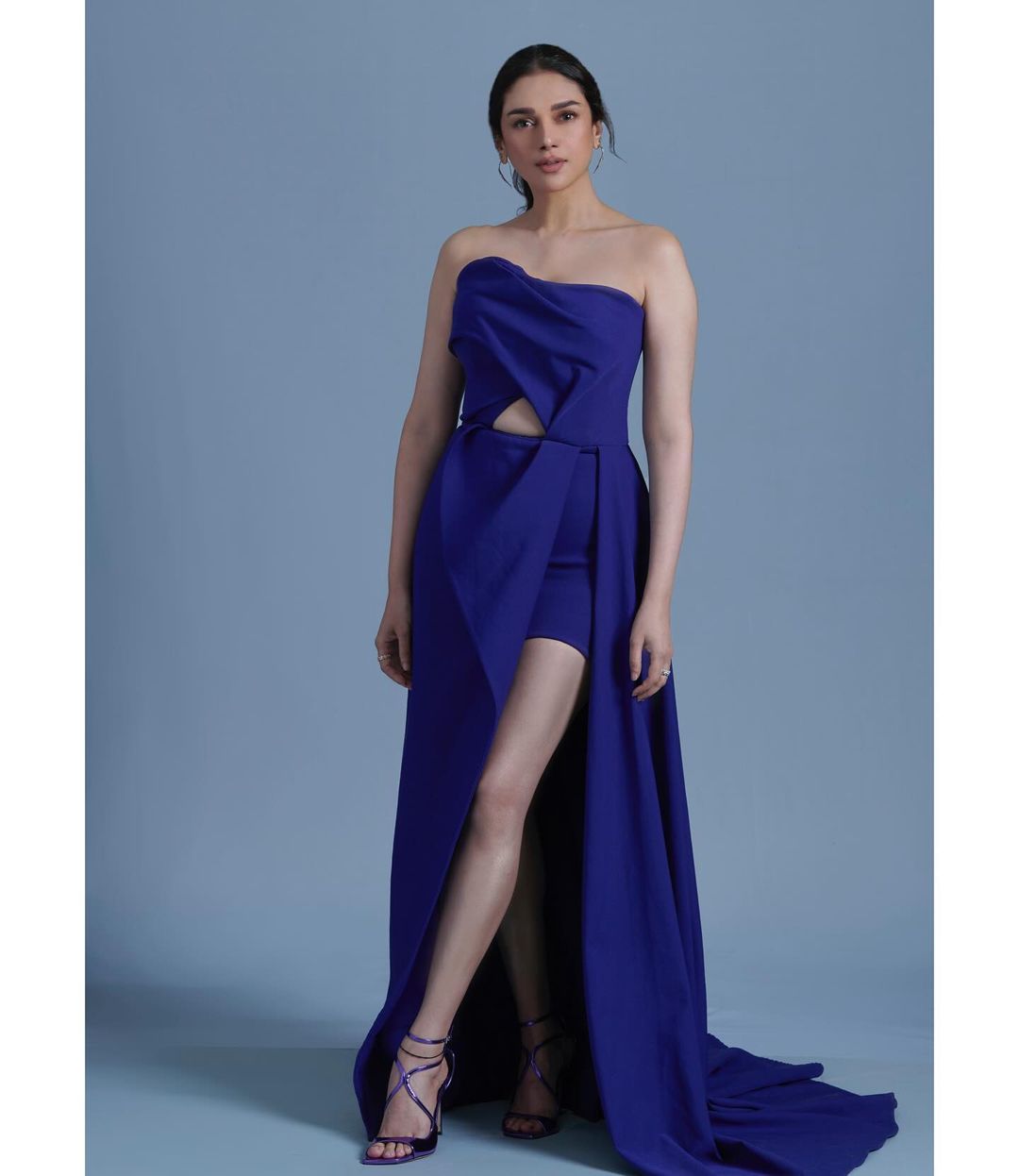 Bollywood Actress Aditi Rao Hydari In Blue Gown